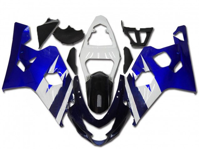 Weiß Blau Schwarz 2004-2005 Suzuki GSXR 600/750 Motorrad Verkleidung Kit