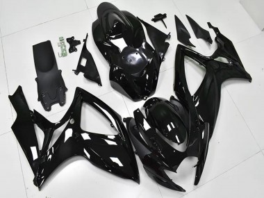 Glänzendes Schwarz 2006-2007 Suzuki GSXR 600/750 Motorrad Verkleidung