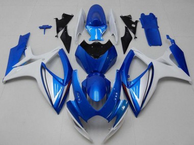 Weiß Blau 2006-2007 Suzuki GSXR 600/750 Motorrad Verkleidung