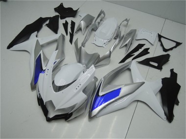 Silber Weiß Blau Schwarz 2008-2010 Suzuki GSXR 600/750 Motorrad Verkleidung