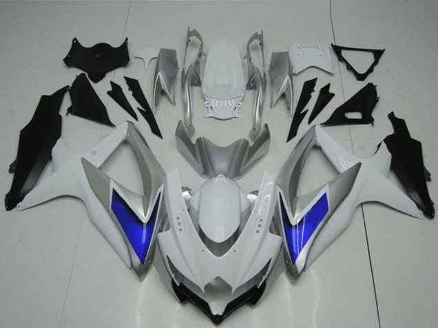 Silber Weiß Blau Schwarz 2008-2010 Suzuki GSXR 600/750 Motorrad Verkleidung