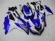 Weiß Blau Schwarz Rot Linie 2008-2010 Suzuki GSXR 600/750 Motorrad Verkleidung