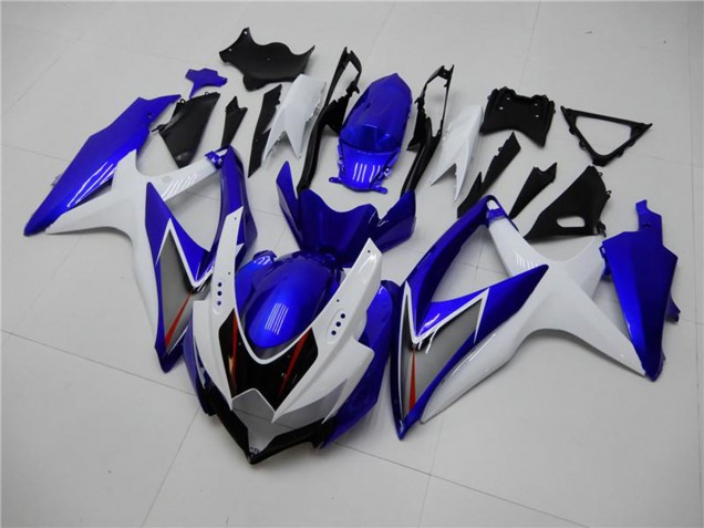 Weiß Blau Schwarz Rot Linie 2008-2010 Suzuki GSXR 600/750 Motorrad Verkleidung
