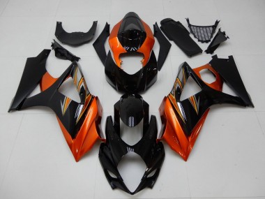 Orange Schwarz 2007-2008 Suzuki GSXR 1000 Motorrad Verkleidung