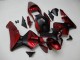 Rot Matt Schwarz Streifen 2003-2004 Honda CBR600RR Motorrad Verkleidung