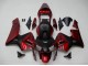 Rot Matt Schwarz Streifen 2003-2004 Honda CBR600RR Motorrad Verkleidung