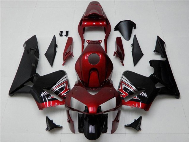 Rot Silber Glänzendes Schwarz 2003-2004 Honda CBR600RR Motorrad Verkleidung