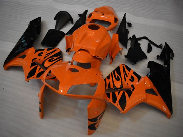 Orange Schwarz Flamme 2005-2006 Honda CBR600RR Motorrad Verkleidung
