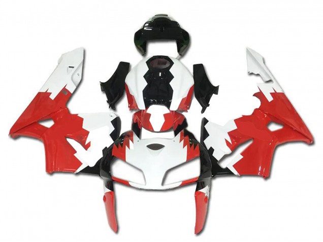 Weiß Rot Schwarz 2005-2006 Honda CBR600RR Motorrad Verkleidung