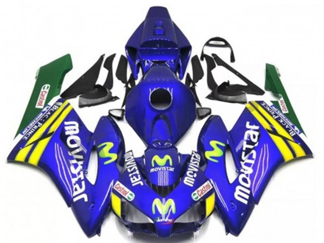 Blau Gelb Grün MoviStar Rot Castrol 2004-2005 Honda CBR1000RR Motorrad Verkleidung