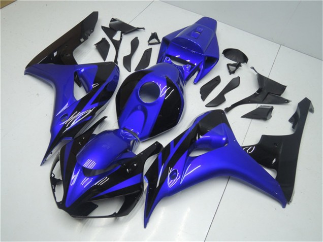 Blau Glänzendes Schwarz 2006-2007 Honda CBR1000RR Motorrad Verkleidung Kit