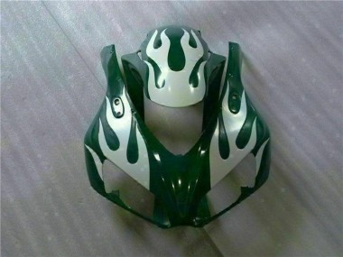 Weiß Grün Flamme 2006-2007 Honda CBR1000RR Motorrad Verkleidung