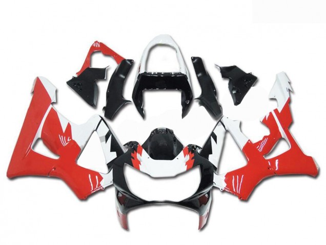 Weiß Rot Glänzendes Schwarz 2000-2001 Honda CBR900RR 929RR Motorrad Verkleidung