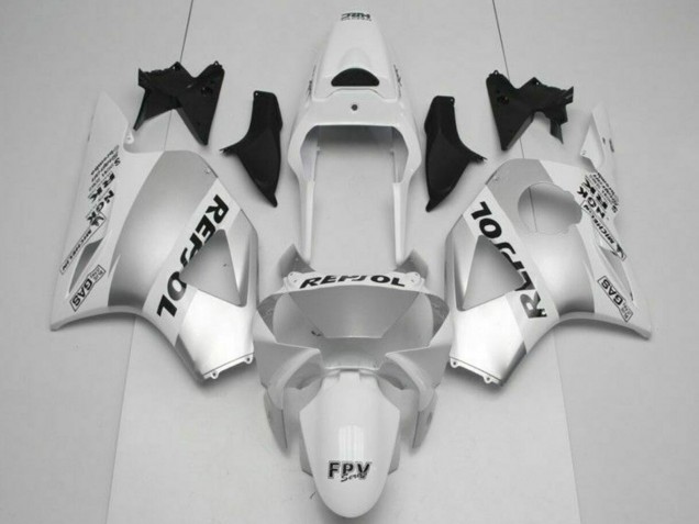 Weiß Silber Schwarz Repsol 2002-2003 Honda CBR900RR 954RR Motorrad Verkleidung