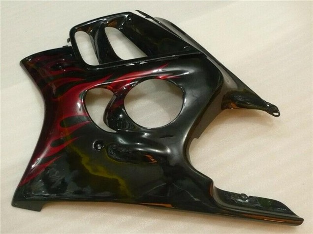 Glänzendes Schwarz Rot Flamme 1995-1996 Honda CBR600 F3 Motorrad Verkleidung