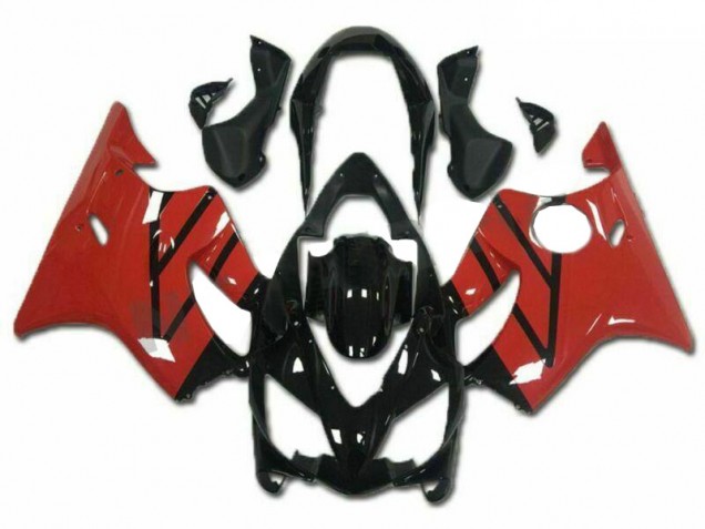 Rot Glänzendes Schwarz 2004-2007 Honda CBR600 F4i Motorrad Verkleidungen Kit