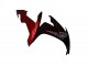 Glänzendes Schwarz Rot Flamme 2004-2006 Yamaha YZF R1 Motorrad Verkleidung