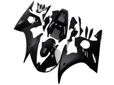 Glänzendes Schwarz Matt Schwarz 2003-2004 Yamaha YZF R6 Motorrad Verkleidung