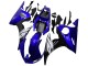 Blau Weiß Glänzendes Schwarz 2003-2004 Yamaha YZF R6 Motorrad Verkleidung