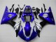 Blau Weiß Glänzendes Schwarz 2003-2004 Yamaha YZF R6 Motorrad Verkleidung