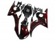 Glänzendes Schwarz Rot Flamme 2003-2004 Yamaha YZF R6 Motorrad Verkleidung