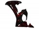 Glänzendes Schwarz Rot Flamme 2003-2004 Yamaha YZF R6 Motorrad Verkleidung