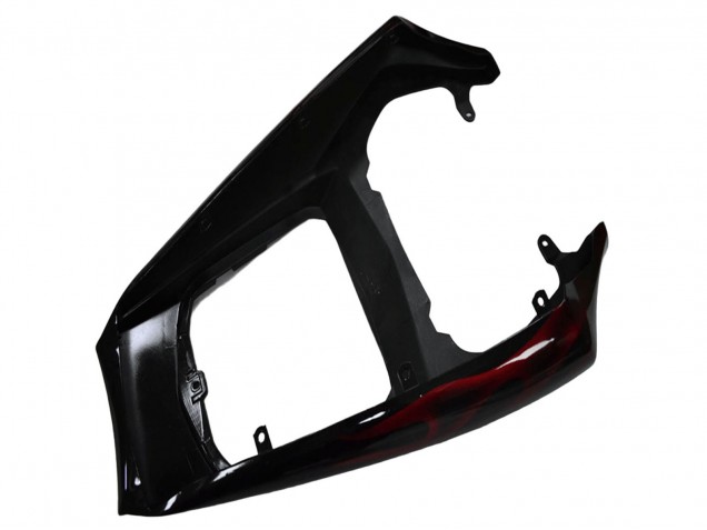 Glänzendes Schwarz Rot Flamme 2003-2004 Yamaha YZF R6 Motorrad Verkleidung