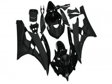 Glänzendes Schwarz Matt Schwarz 2006-2007 Yamaha YZF R6 Motorrad Verkleidung