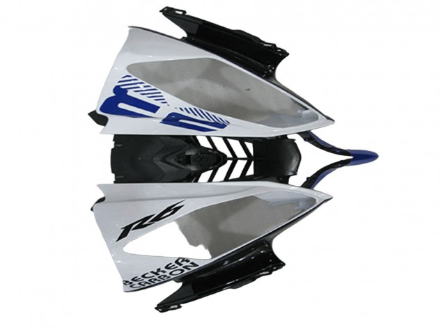 Weiß Blau Matt Schwarz Yamalube 2008-2016 Yamaha YZF R6 Motorrad Verkleidung