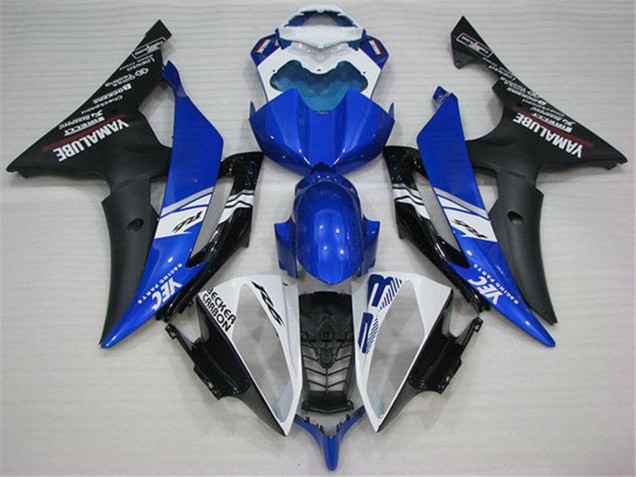 Weiß Blau Matt Schwarz Yamalube 2008-2016 Yamaha YZF R6 Motorrad Verkleidung