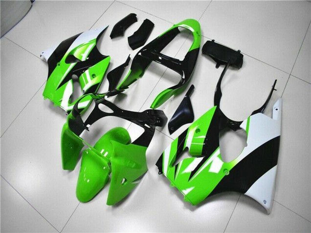 Grün Weiß Schwarz 2000-2002 Kawasaki ZX6R Motorrad Verkleidung Kit