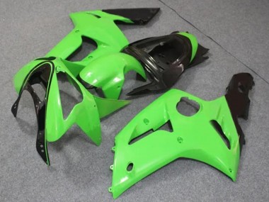 Hellgrün Glänzendes Schwarz 2003-2004 Kawasaki ZX6R Motorrad Verkleidung