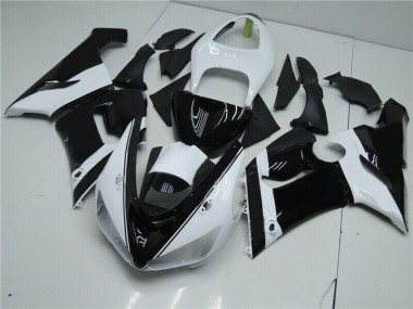 Weiß Glänzendes Schwarz 2005-2006 Kawasaki ZX6R Motorrad Verkleidung