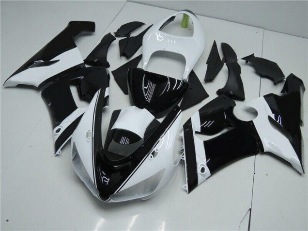 Weiß Glänzendes Schwarz 2005-2006 Kawasaki ZX6R Motorrad Verkleidung