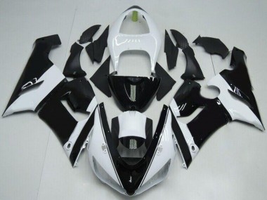 Weiß Glänzendes Schwarz 2005-2006 Kawasaki ZX6R Motorrad Verkleidung