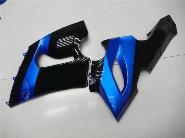 Blau Glänzendes Schwarz 2005-2006 Kawasaki ZX6R Motorrad Verkleidung Kit
