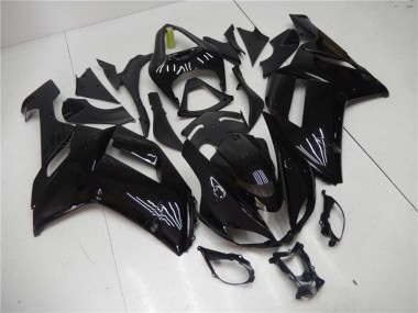 Glänzendes Schwarz 2007-2008 Kawasaki ZX6R Motorrad Verkleidung