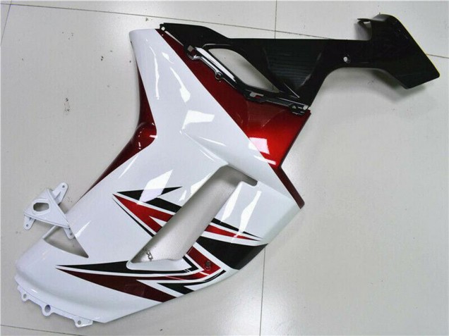 Weiß Schwarz Rot 2007-2008 Kawasaki ZX6R Motorrad Verkleidung