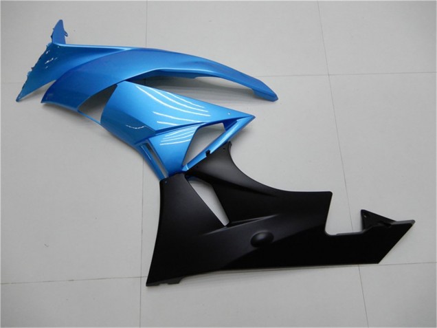 Hellblau Glänzendes Schwarz 2009-2012 Kawasaki ZX6R Motorrad Verkleidung