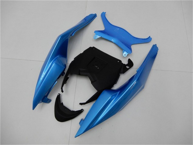 Hellblau Glänzendes Schwarz 2009-2012 Kawasaki ZX6R Motorrad Verkleidung
