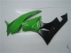 Grün Glänzendes Schwarz 2009-2012 Kawasaki ZX6R Motorrad Verkleidung Kit