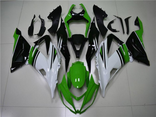 Grün Weiß Glänzendes Schwarz 2013-2018 Kawasaki ZX6R Motorrad Verkleidung