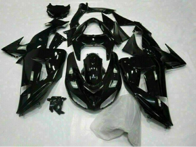 Glänzendes Schwarz 2006-2007 Kawasaki ZX10R Motorrad Verkleidung