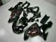 Glänzendes Schwarz Rot Flamme 2006-2007 Kawasaki ZX10R Motorrad Verkleidung Kit