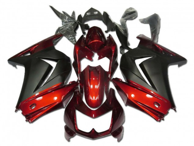 Rot Matt Schwarz 2008-2012 Kawasaki EX250 Motorrad Verkleidung
