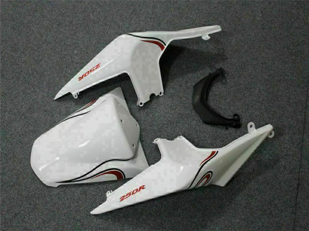 Weiß Rot 2008-2012 Kawasaki EX250 Motorrad Verkleidung