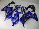 Blau Schwarz Weiß Flamme 2013-2024 Kawasaki Ninja 300 EX300R Motorrad Verkleidung