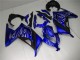 Blau Schwarz Weiß Flamme 2013-2024 Kawasaki Ninja 300 EX300R Motorrad Verkleidung