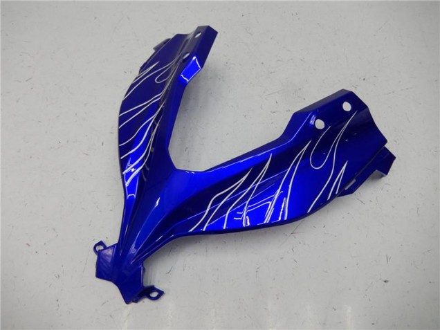 Blau Schwarz Weiß Flamme 2013-2024 Kawasaki Ninja 300 EX300R Motorrad Verkleidung