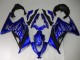 Blau Schwarz Weiß Flamme 2013-2024 Kawasaki Ninja 300 EX300R Motorrad Verkleidung